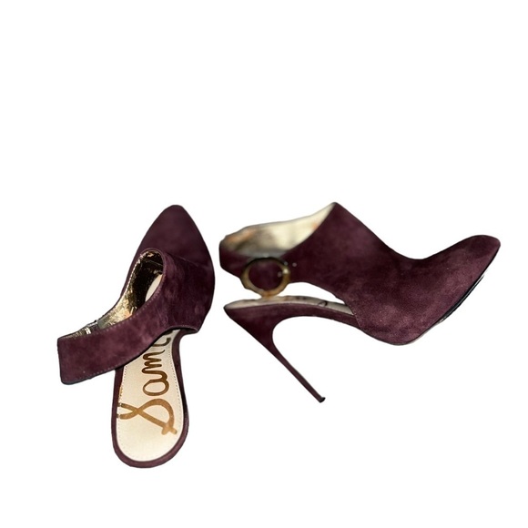 Sam Edelman Julian Purple Suede Buckle
Slingback Stiletto Heels - Picture 5 of 8